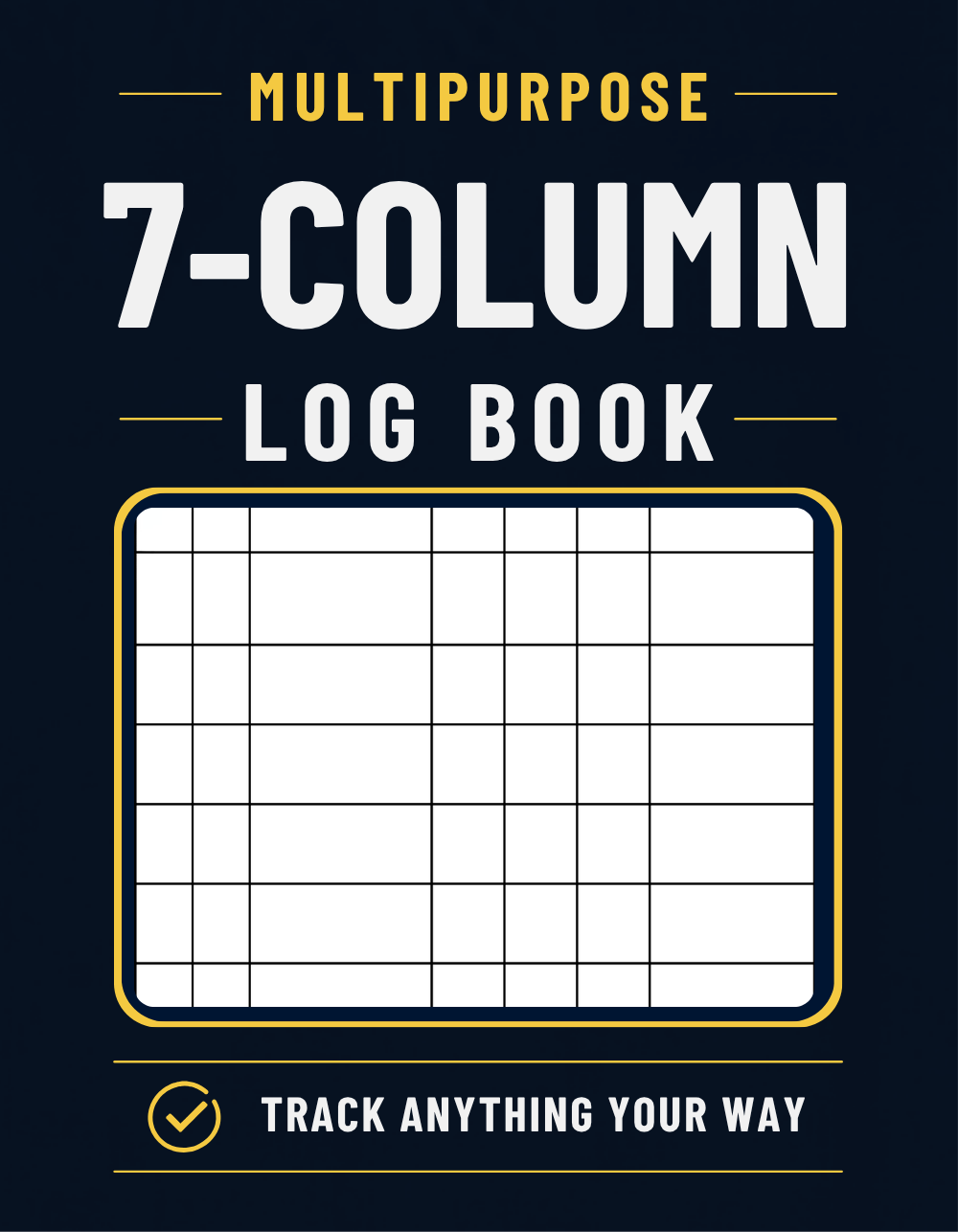 Cover of Multipurpose 7-Column Log Book by LaneyGrid Books